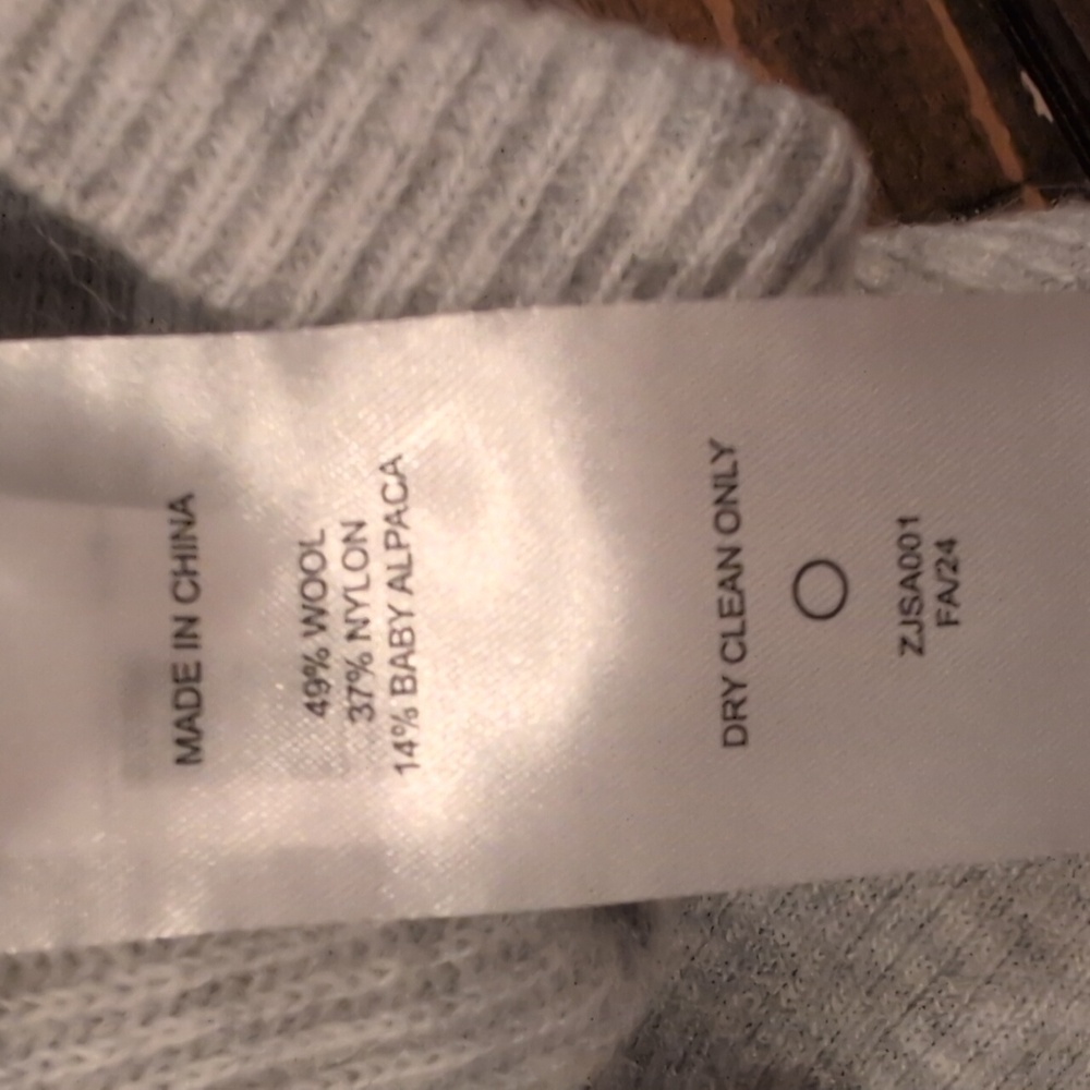Quince Light Gray Ribbed Turtleneck Sweater - Picture 5 of 8